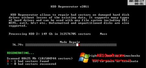 Screenshot HDD Regenerator para Windows 10
