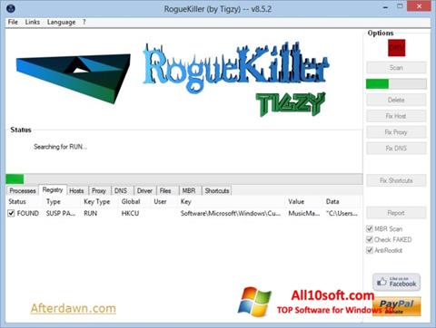 Screenshot RogueKiller para Windows 10