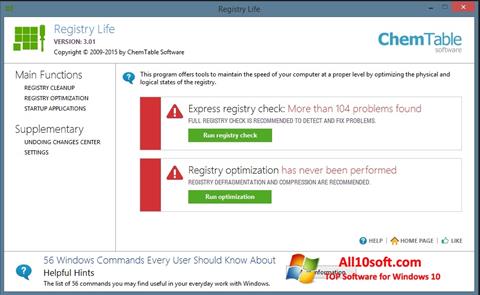 Screenshot Registry Life para Windows 10