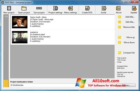 Screenshot DVD Flick para Windows 10