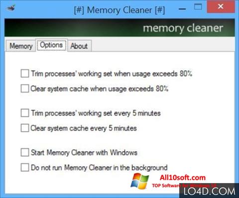 Screenshot Memory Cleaner para Windows 10