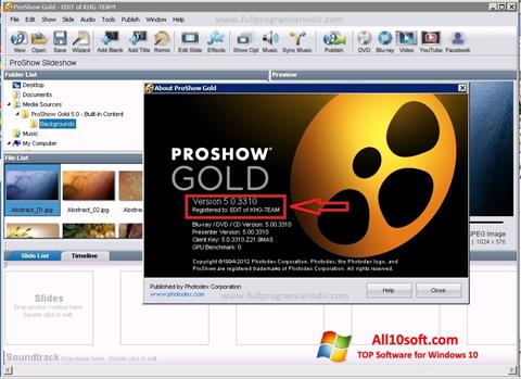 Screenshot ProShow Gold para Windows 10