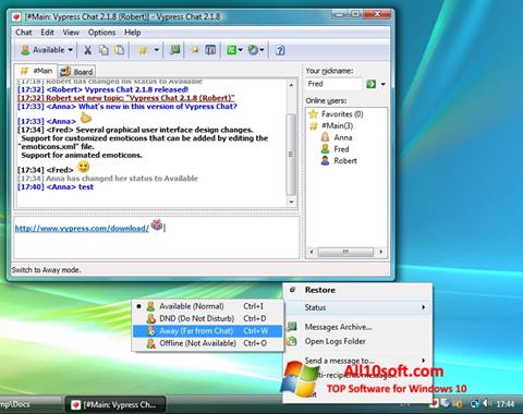 Screenshot Vypress Chat para Windows 10