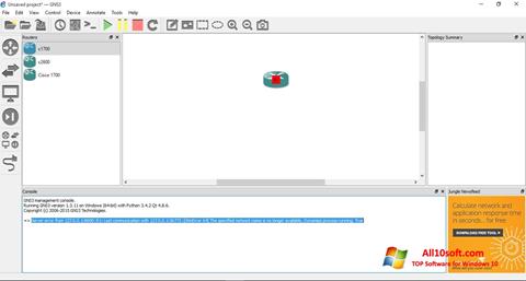 Screenshot GNS3 para Windows 10