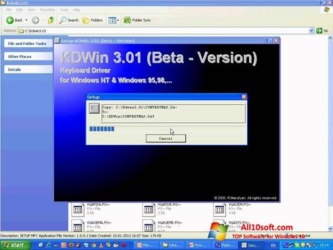 Screenshot KDWin para Windows 10