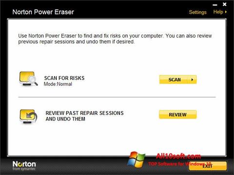 Screenshot Norton Power Eraser para Windows 10