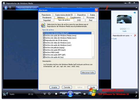 Screenshot Windows Media Player para Windows 10