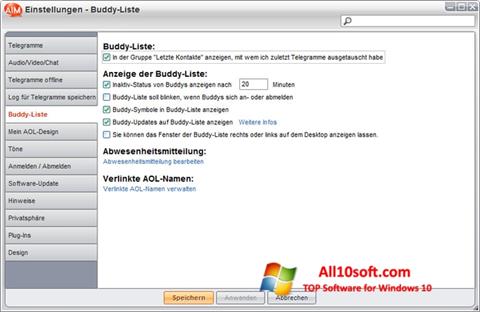 Screenshot AOL Instant Messenger para Windows 10