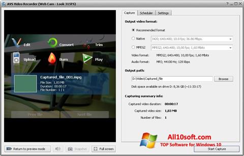 Screenshot AVS Video Recorder para Windows 10