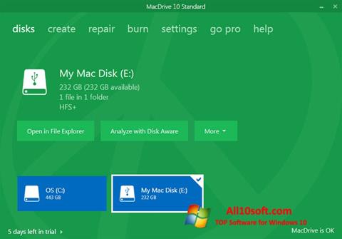 Screenshot MacDrive para Windows 10