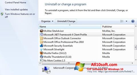 Screenshot Microsoft .NET Framework para Windows 10