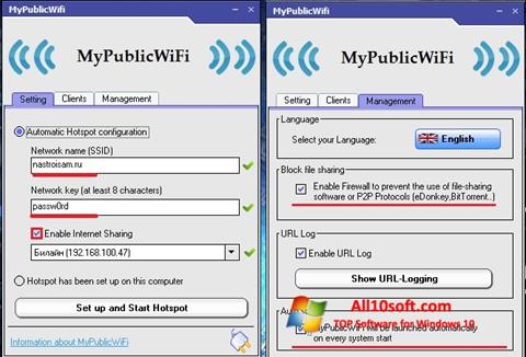 Screenshot MyPublicWiFi para Windows 10
