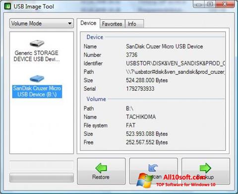 Screenshot USB Image Tool para Windows 10