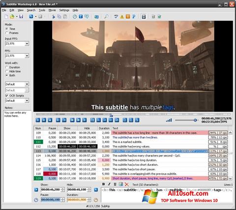 Screenshot Subtitle Workshop para Windows 10