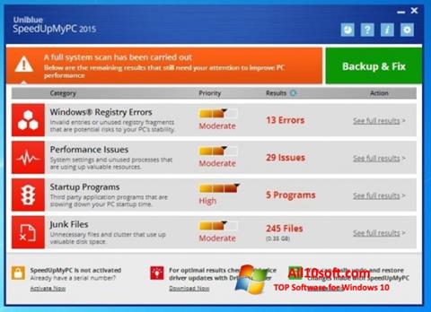 Screenshot SpeedUpMyPC para Windows 10