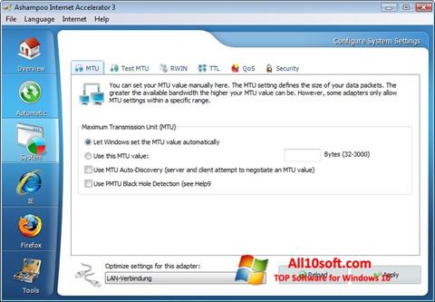 Screenshot Ashampoo Internet Accelerator para Windows 10