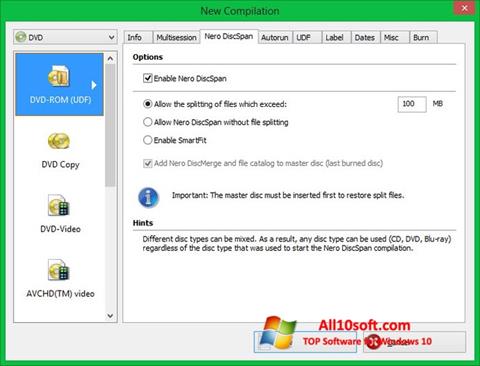 Screenshot Nero Image Drive para Windows 10