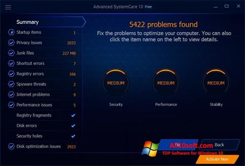Screenshot Advanced SystemCare Free para Windows 10