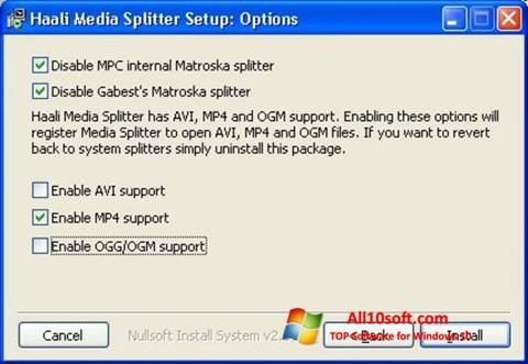 Screenshot Haali Media Splitter para Windows 10