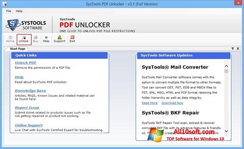 Screenshot PDF Unlocker para Windows 10