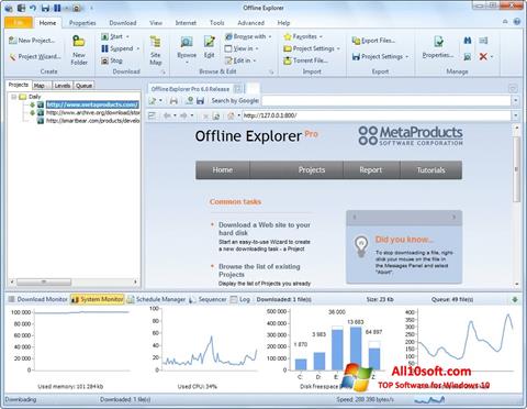 Screenshot Offline Explorer para Windows 10