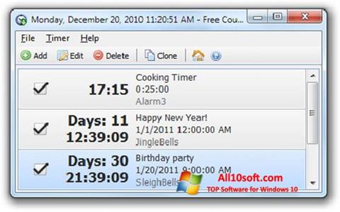 Screenshot Free Countdown Timer para Windows 10