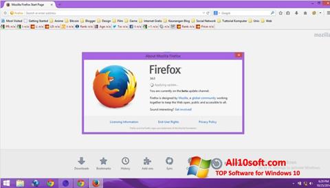 Screenshot Mozilla Firefox Offline Installer para Windows 10