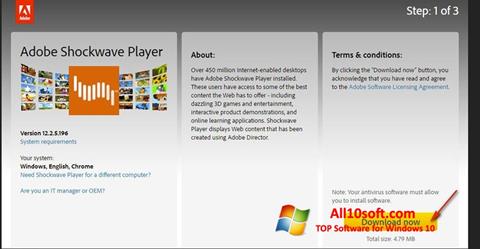 Screenshot Adobe Shockwave Player para Windows 10