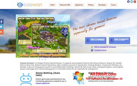 Screenshot Coowon Browser para Windows 10