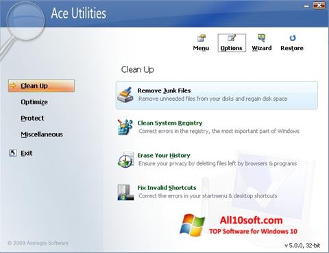 Screenshot Ace Utilities para Windows 10