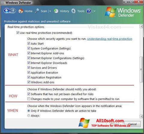 Screenshot Windows Defender para Windows 10