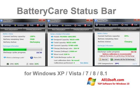 Screenshot BatteryCare para Windows 10