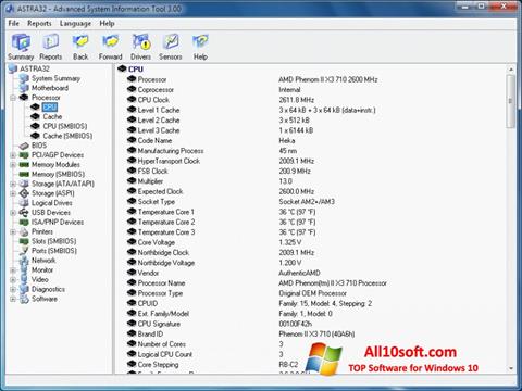 Screenshot ASTRA32 para Windows 10
