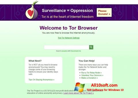 Screenshot Tor para Windows 10