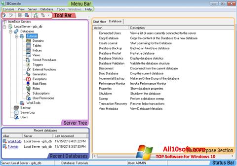 Screenshot InterBase para Windows 10
