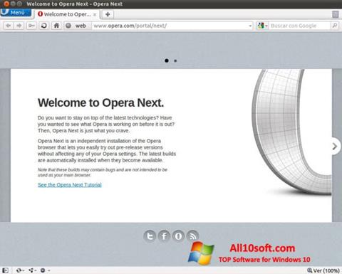 Screenshot Opera Developer para Windows 10