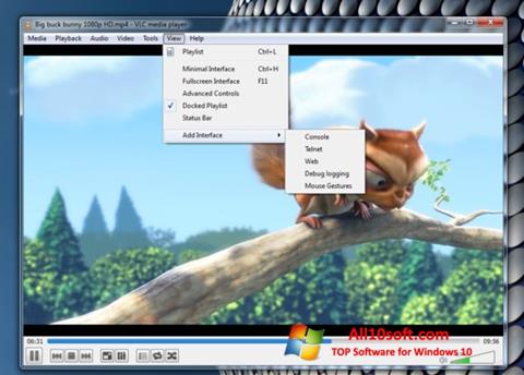 Screenshot VLC Media Player para Windows 10