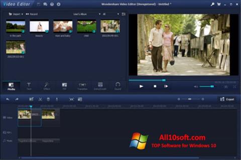 Screenshot Wondershare Video Editor para Windows 10