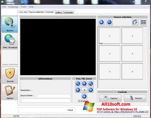 Screenshot webcamXP para Windows 10