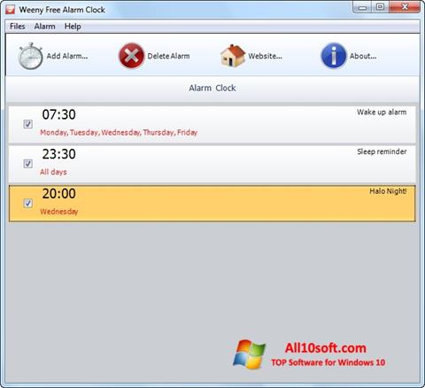 Screenshot Free Alarm Clock para Windows 10