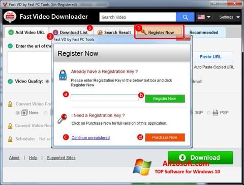 Screenshot Fast Video Downloader para Windows 10