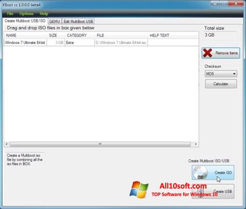 Screenshot XBoot para Windows 10