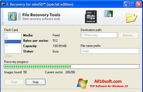 Screenshot F-Recovery SD para Windows 10