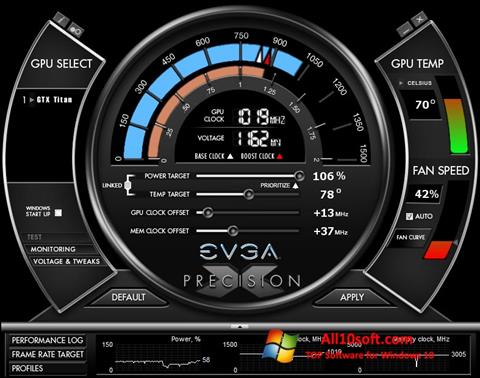 Screenshot EVGA Precision X para Windows 10