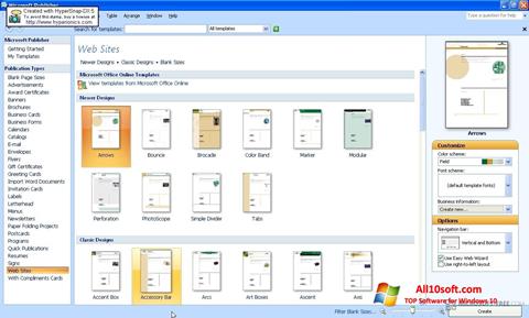 Screenshot Microsoft Publisher para Windows 10