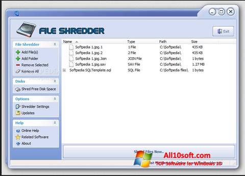 Screenshot File Shredder para Windows 10