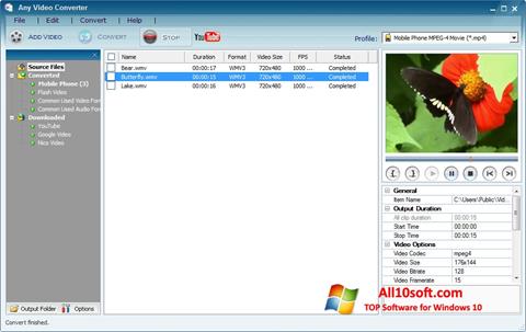 Screenshot Any Video Converter para Windows 10