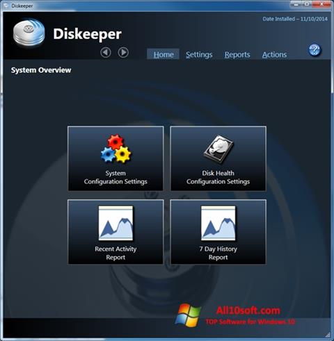 Screenshot Diskeeper para Windows 10