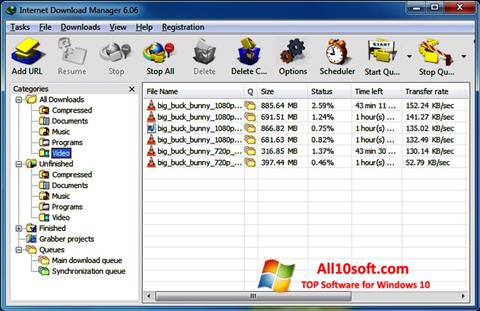 Screenshot Internet Download Manager para Windows 10