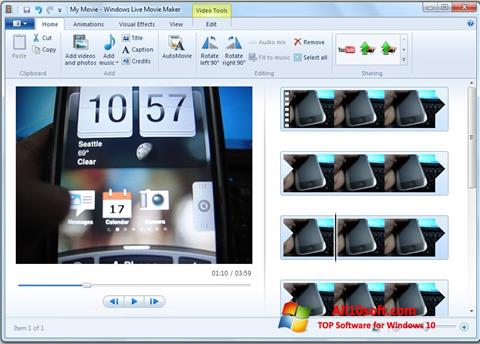 Screenshot Windows Live Movie Maker para Windows 10